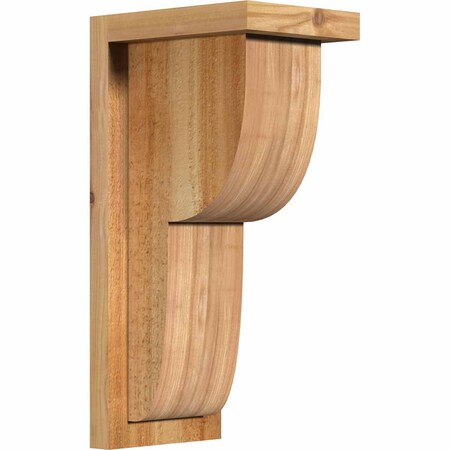 Ekena Millwork Crestline Rough Sawn Corbel w/Backplate, Western Red Cedar, 6"W x 8"D x 16"H COR06X08X16CRE01RWR